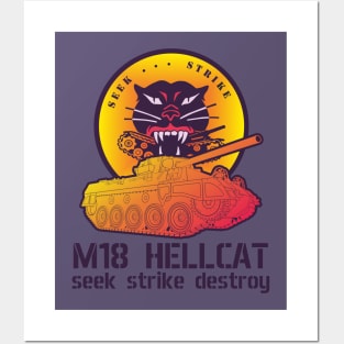 M18 Hellcat seek strike destroy in Synthwave style Posters and Art